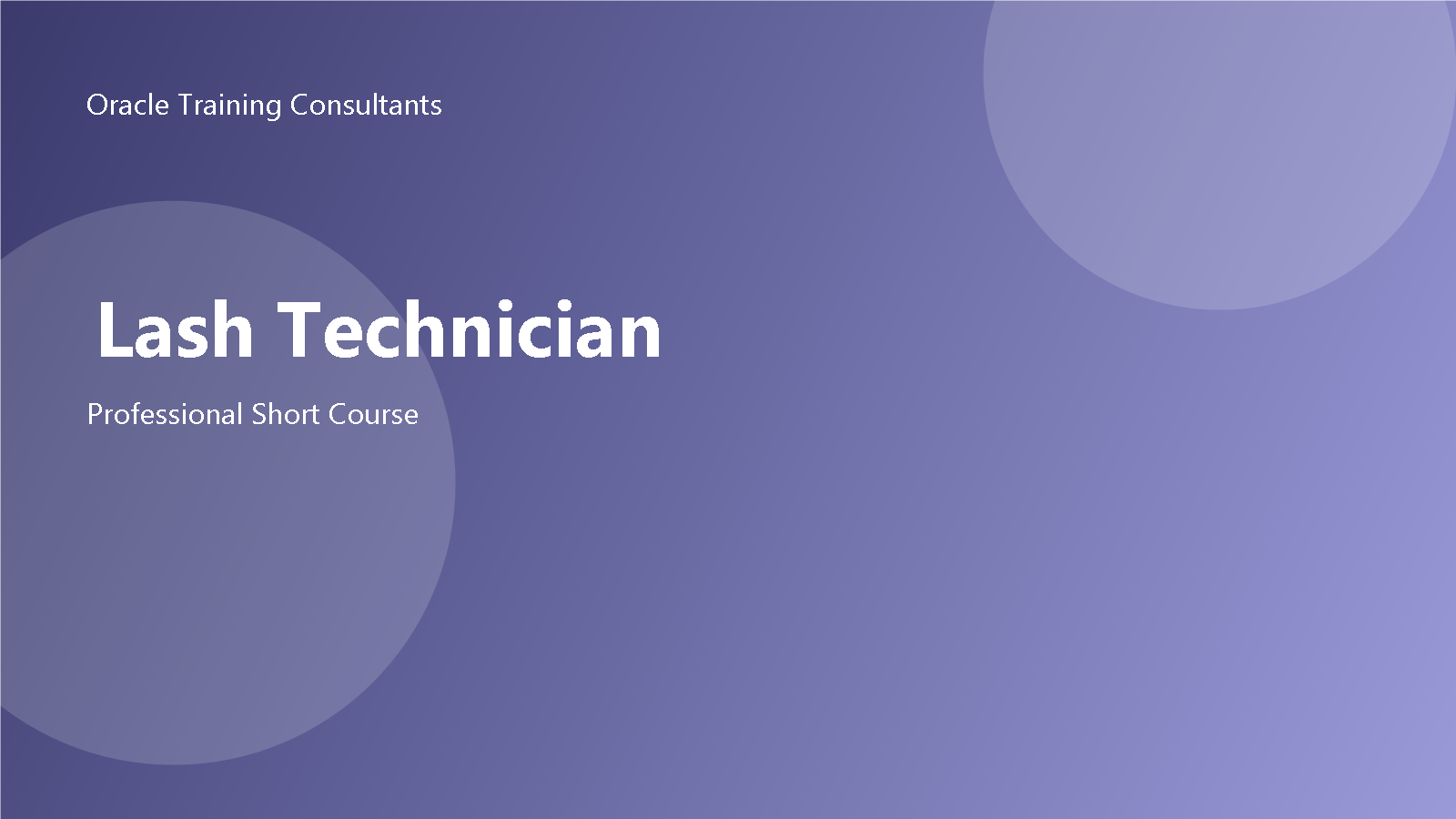 Lash Technician (2 Day course)