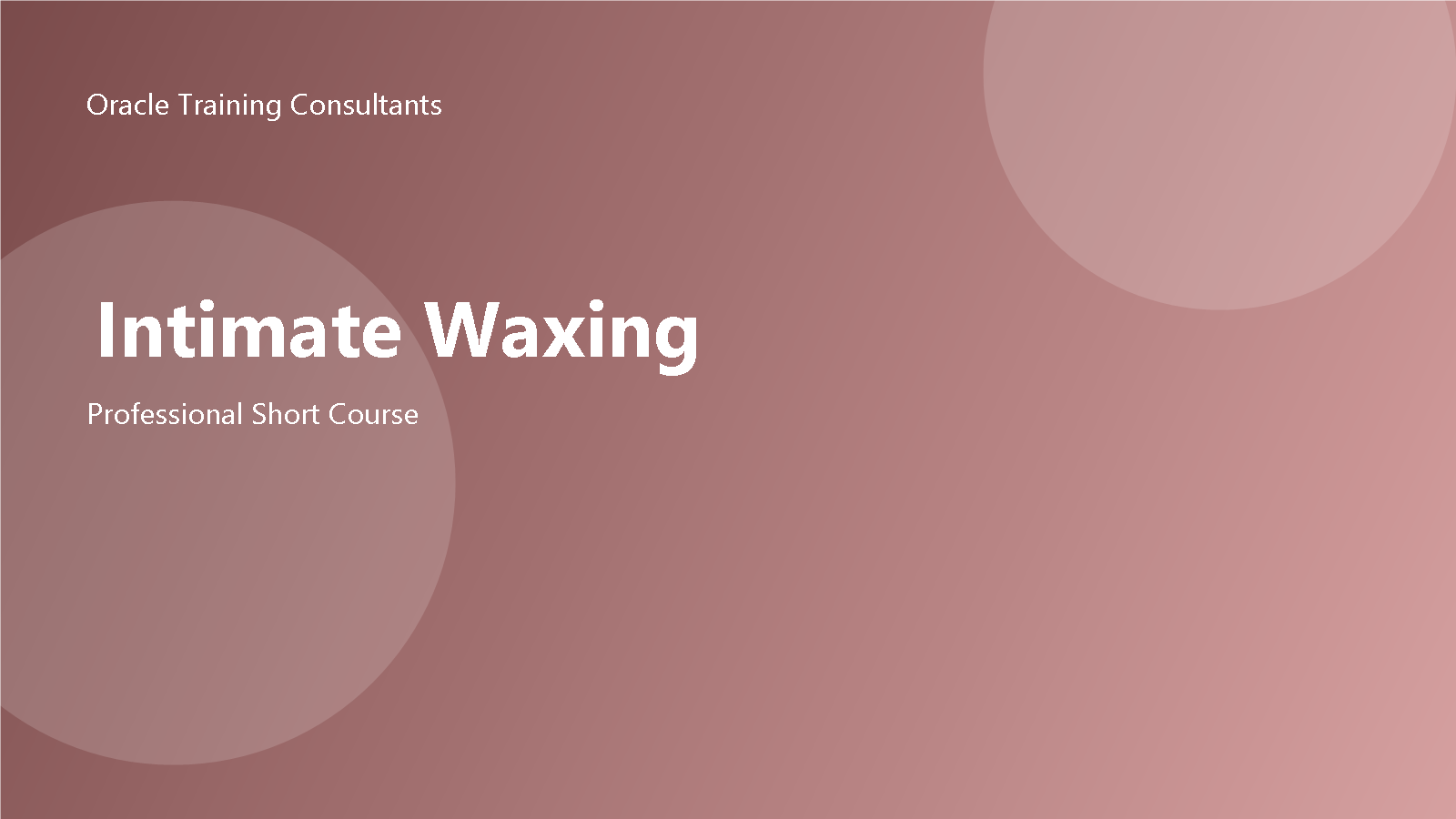 Intimate Waxing