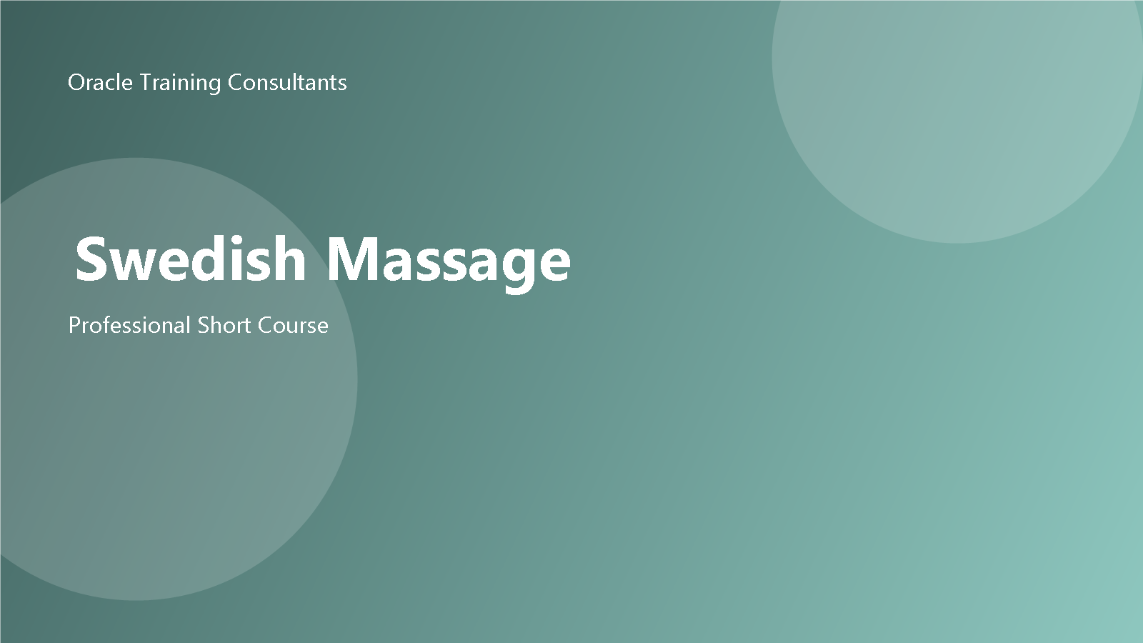 Swedish Body Massage