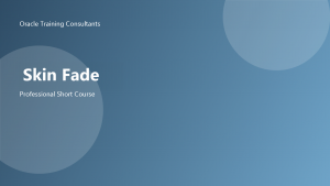 Skin Fade professional short course at Oracle Training Consultants